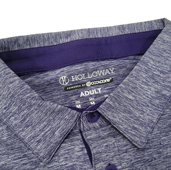 HOLLOWAY Polo Shirt Mens Sz M, Blue Dry-Excel Collared Short Sleeve Golf Outdoor - Picture 13 of 16